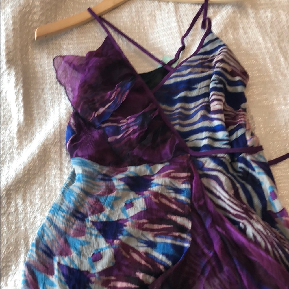 Chiffon wrap around tank